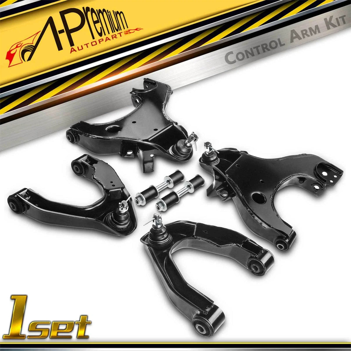 6X Front Upper & Lower Control Arms with Ball Joints for Nissan Xterra (2000–2004)