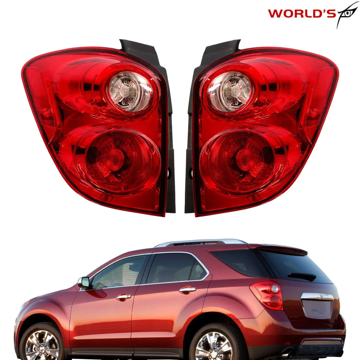 Tail Light Set for Chevy Equinox (2010–2015) Halogen Driver & Passenger