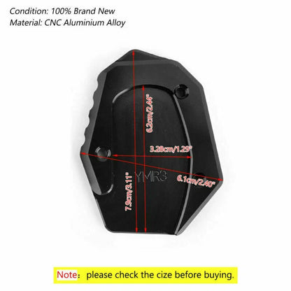 Side Stand Kickstand Enlarger Plate for Yamaha YZF R25 R3 MT-25 MT03 (2014–2019) Black