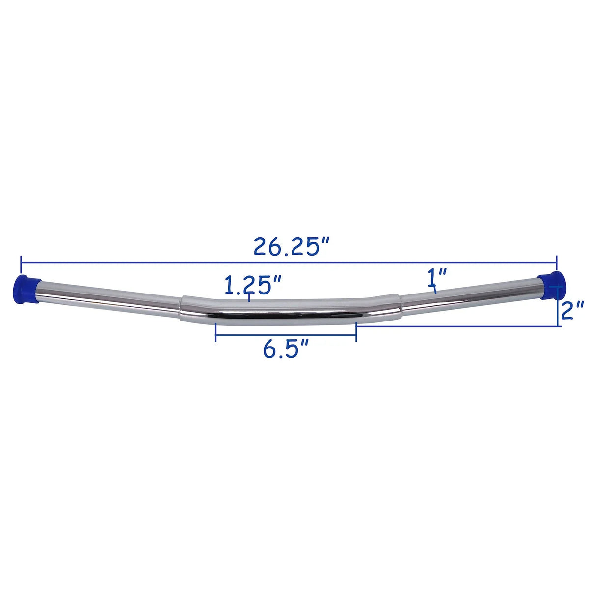 Chrome 1-1/4" Center Bar Handlebar for Harley Softail (2018–2023) FXDB (2013–2017) FXDF (2008–2017)