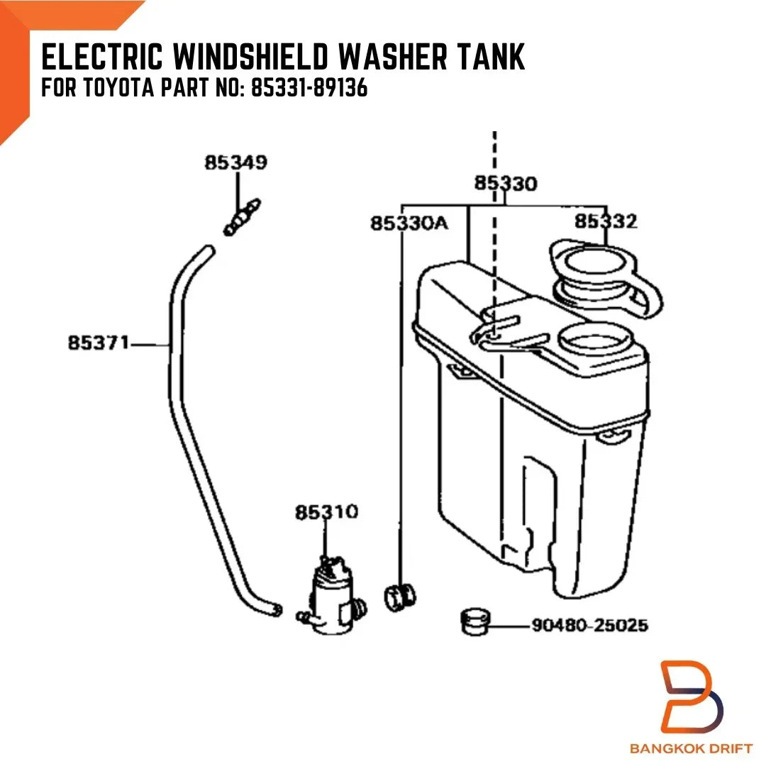 1989-1997 Windshield Washer Pump for Toyota 4Runner Hilux