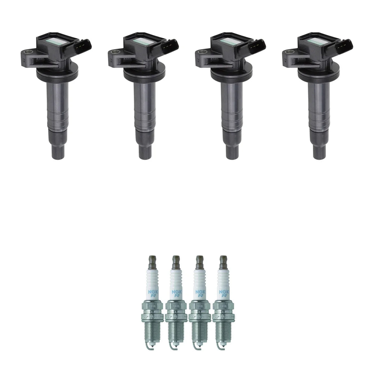 Set of 4 Ignition Coils & NGK Platinum Spark Plugs for Toyota Prizm Corolla (1998–2002)