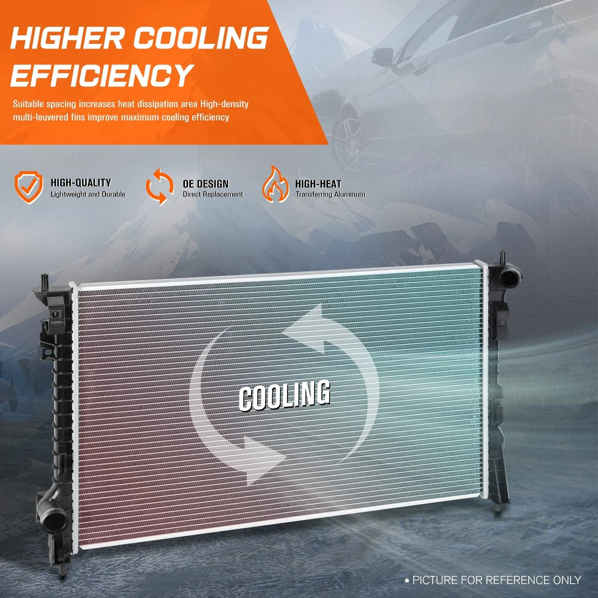 Full Aluminum Core Radiator for Ford Taurus Lincoln MKS (2010–2019) DPI-13307