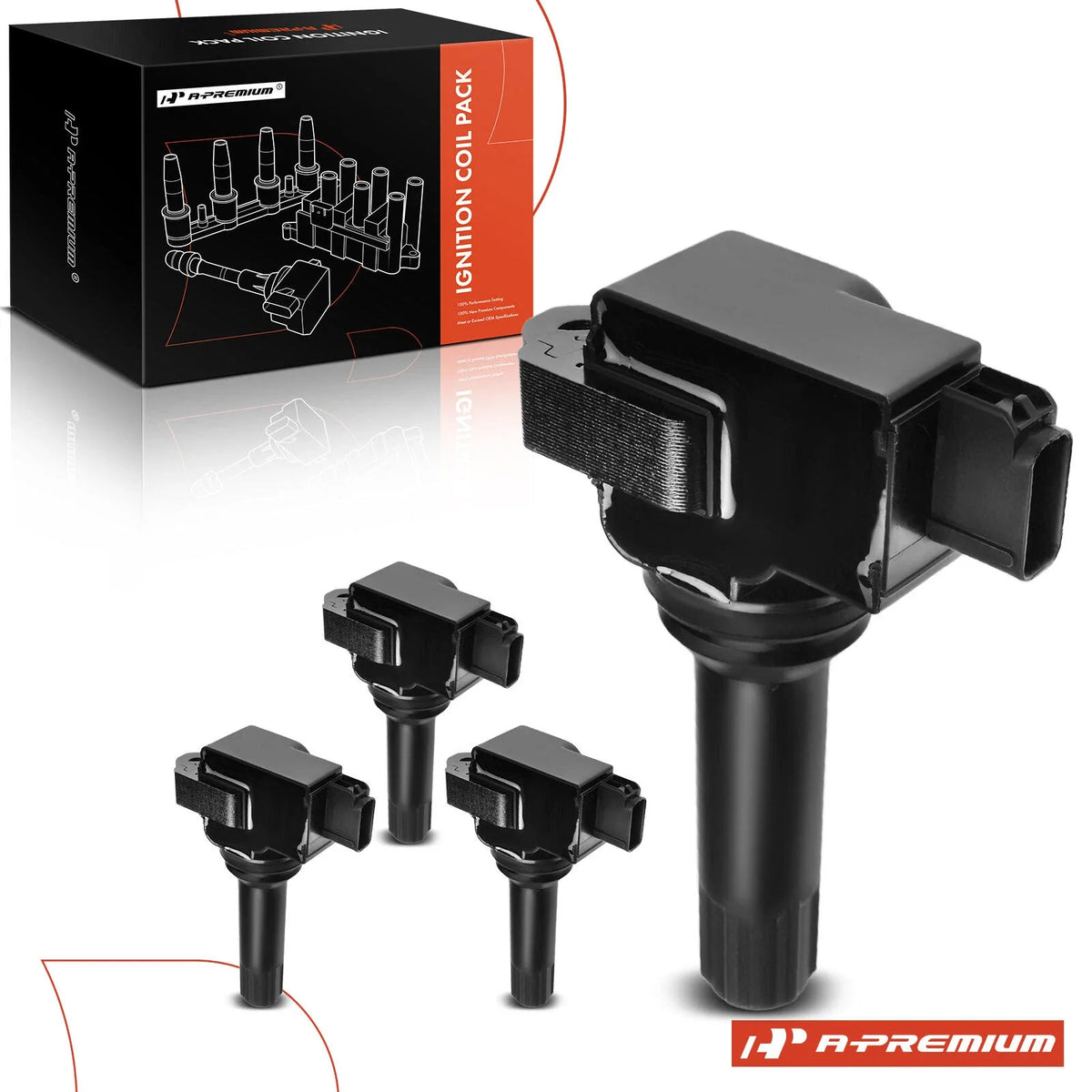 Set of 4 Ignition Coils for Subaru Forester, Impreza (2011–2012)