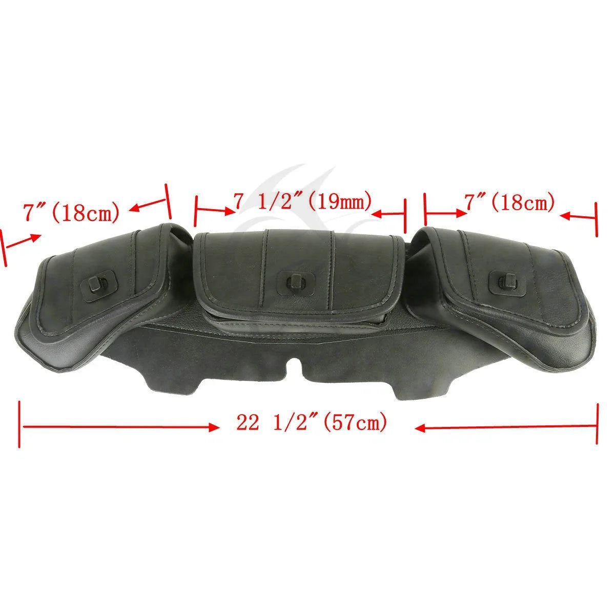 Windshield Bag Saddle 3 Pouch Pocket for Harley Electra Street Tri Glide (1993–2013)