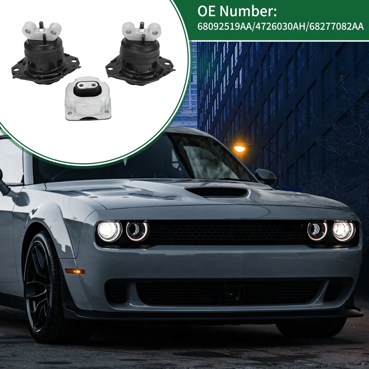 Engine Motor Mounts Set for 2015-2023 Dodge Challenger