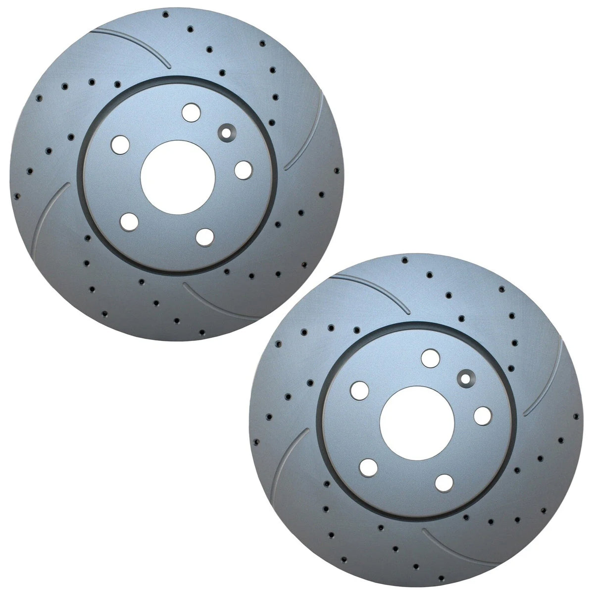 Set of 2 Drilled 321mm Brake Rotors for GMC Chevy Buick
