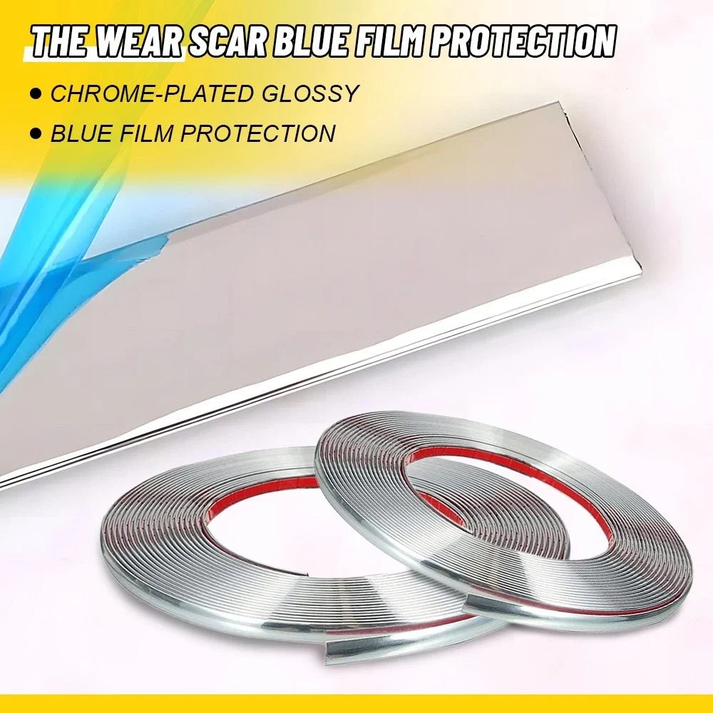 Chrome Molding Trim for Universal Fit (0.8cm Wide)