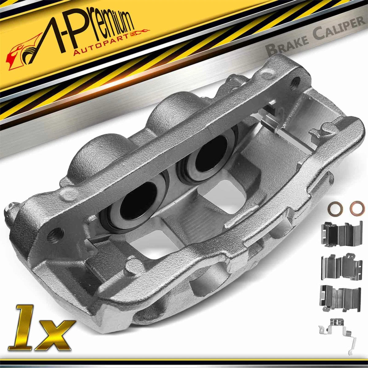Front Left Disc Brake Caliper with Bracket for Ford F-250 Super Duty (2005–2022)