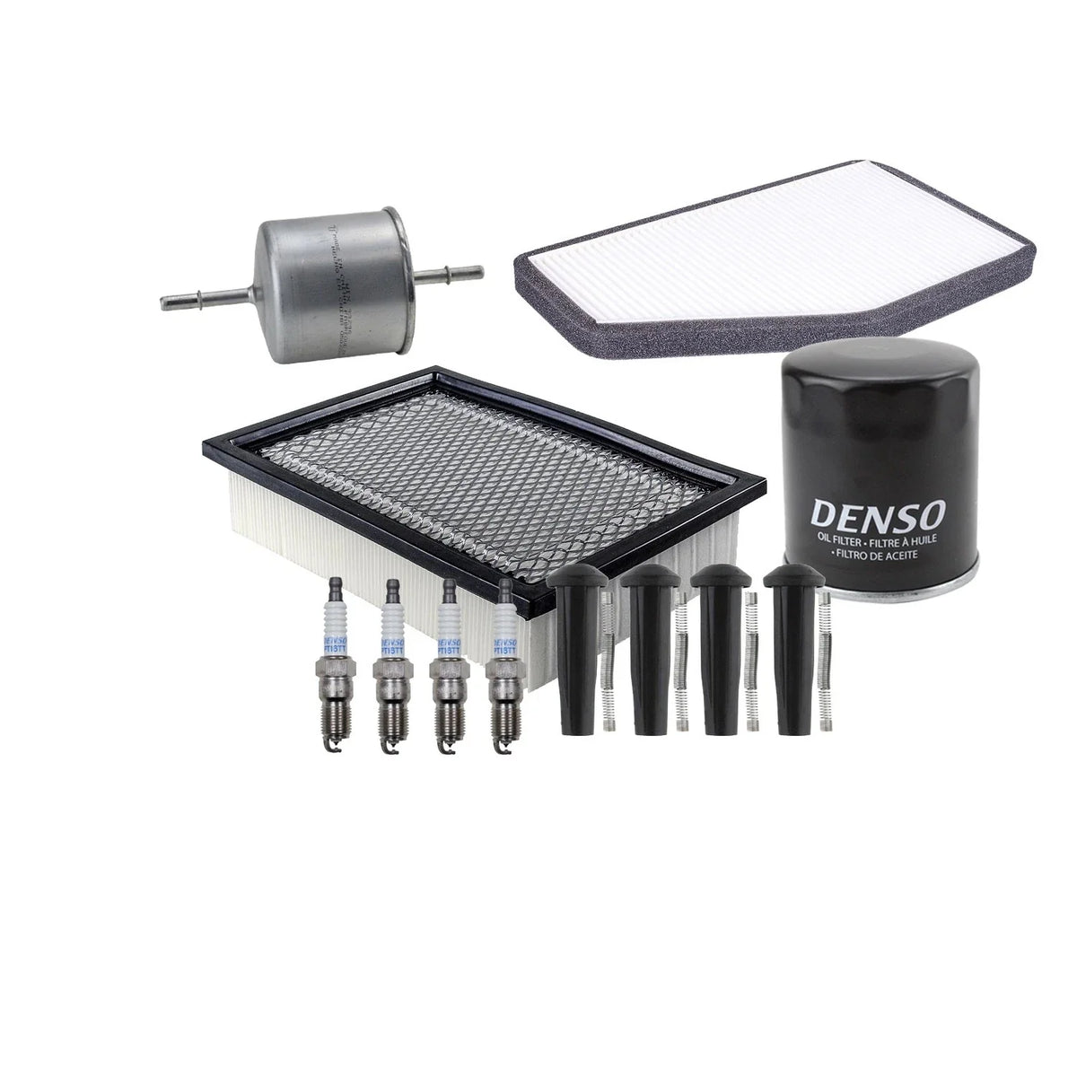 Set of 4 Denso Spark Plugs & Boots for Escape Mariner Tribute (2001–2012)
