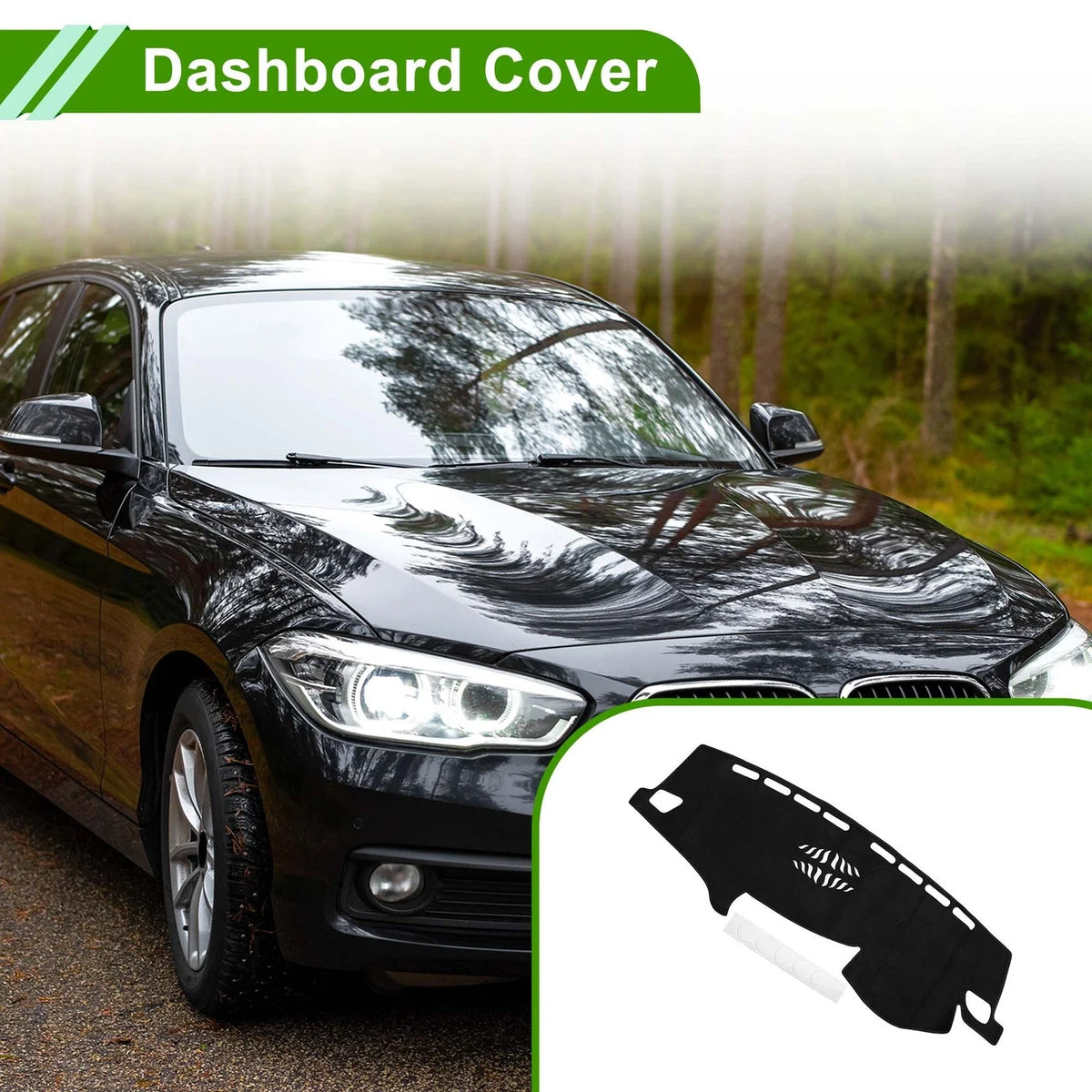 Dashboard Cover Mat for BMW X3 (2011–2017) Sun Protector Pad Black