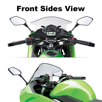 Black Side Rear View Mirror Set for Kawasaki Ninja 650R 2009-2016