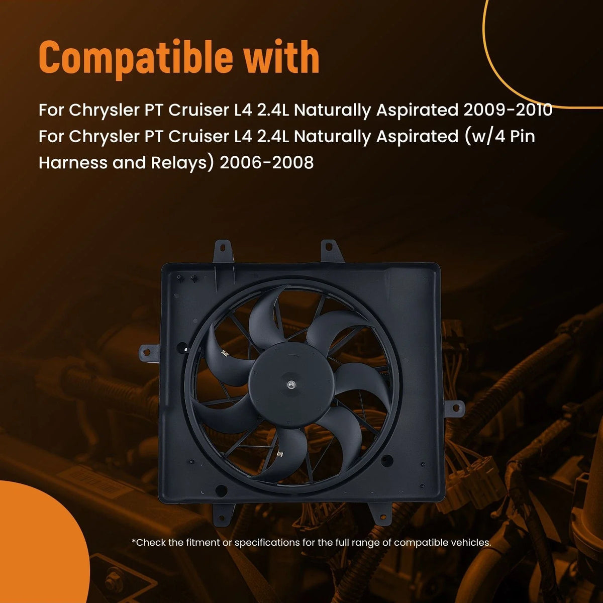 Cooling Fan 620052 621240 for Chrysler PT Cruiser 2006-2010 240W