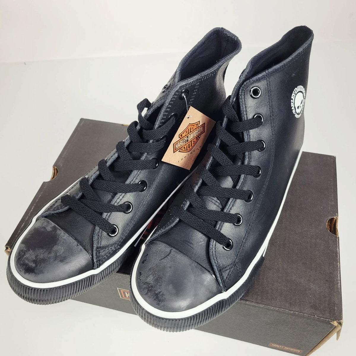 Black Hi-Cut Sneakers Willie-G Size 9.5 for Harley-Davidson Baxter