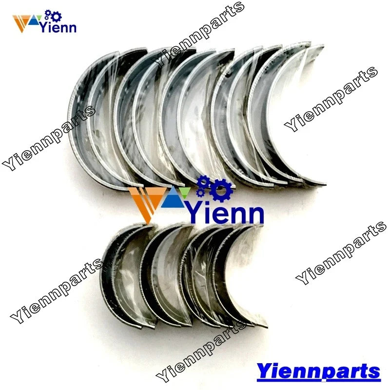 Set of 4 Crankshaft Main Rod Bearings for Yanmar 4JH2-TE 4JH2 (Marine)