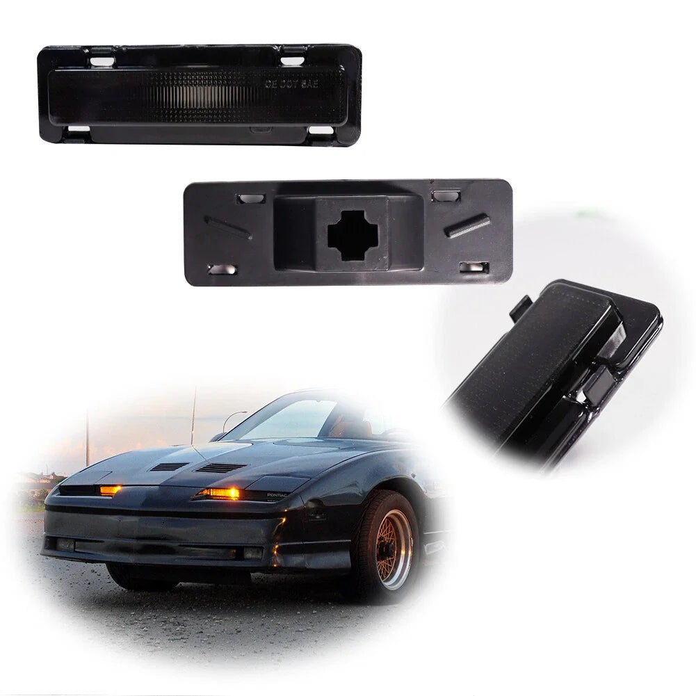 Smoked Front Side Marker Lights for Chevy Camaro Pontiac Firebird (1985–1992)