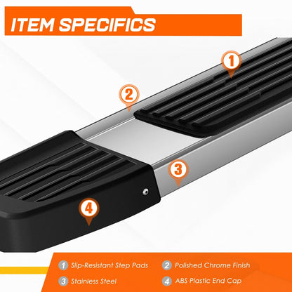 Nerf Bars with Step Pads - Set of 2 for Ram 1500 Quad/Extended Cab 2019-2024