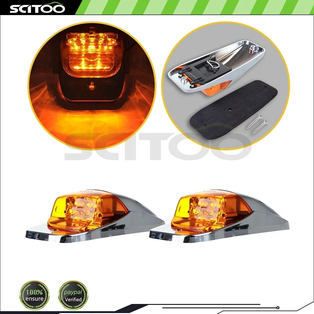 Amber LED Side Marker Lights (2X) for Peterbilt Freightliner Western Star