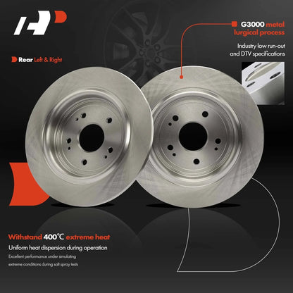 Disc Brake Rotors (Rear) for Acura TLX 2015-2020 & Honda CR-V 2017-2023