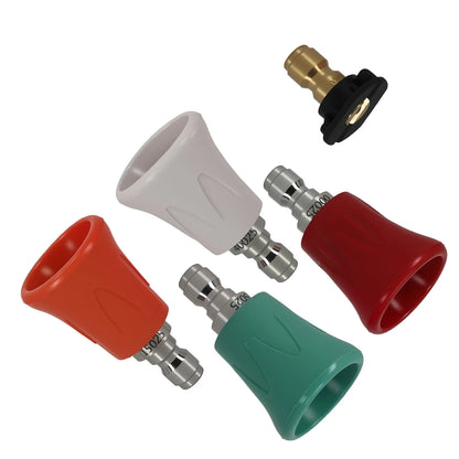 Pressure Washer Nozzle Tips Set - 5 Pieces, Quick Connect 1/4
