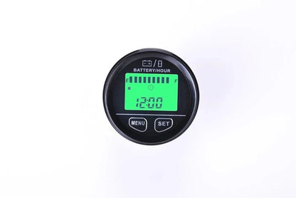 Battery Level Hour Meter Gauge with Backlit LCD for 12v 24v 36v 48v
