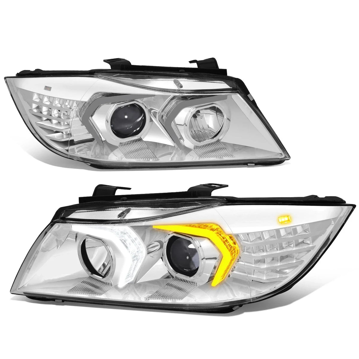 LED DRL Switchback Signal Projector Headlight for BMW 3-Series (2009–2012)