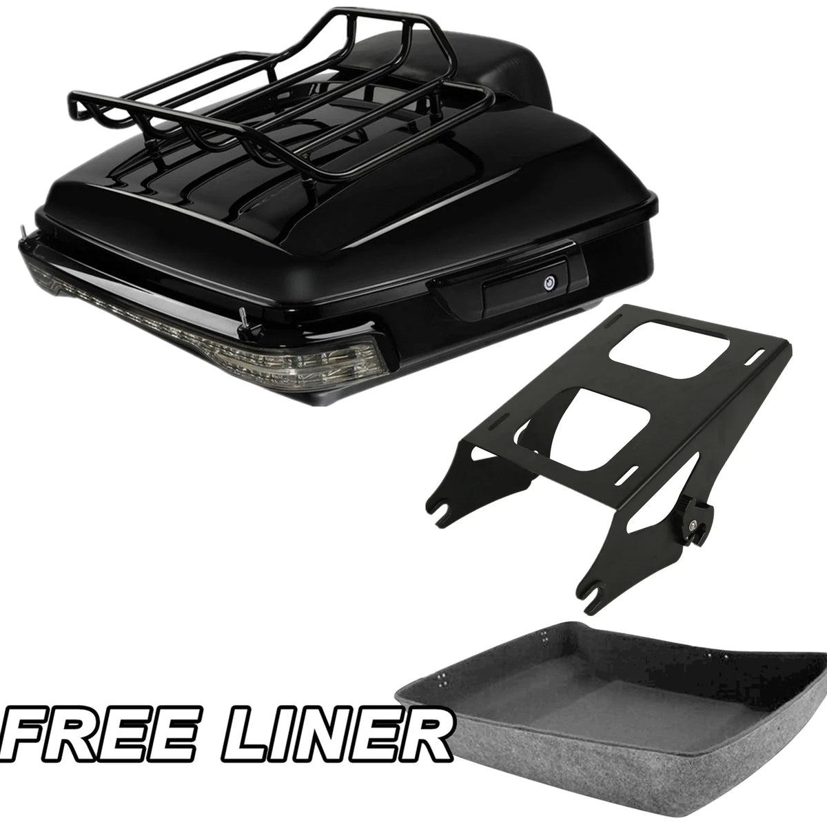 Trunk Backrest Rack Light Mount for Harley Street Glide 2014-2026