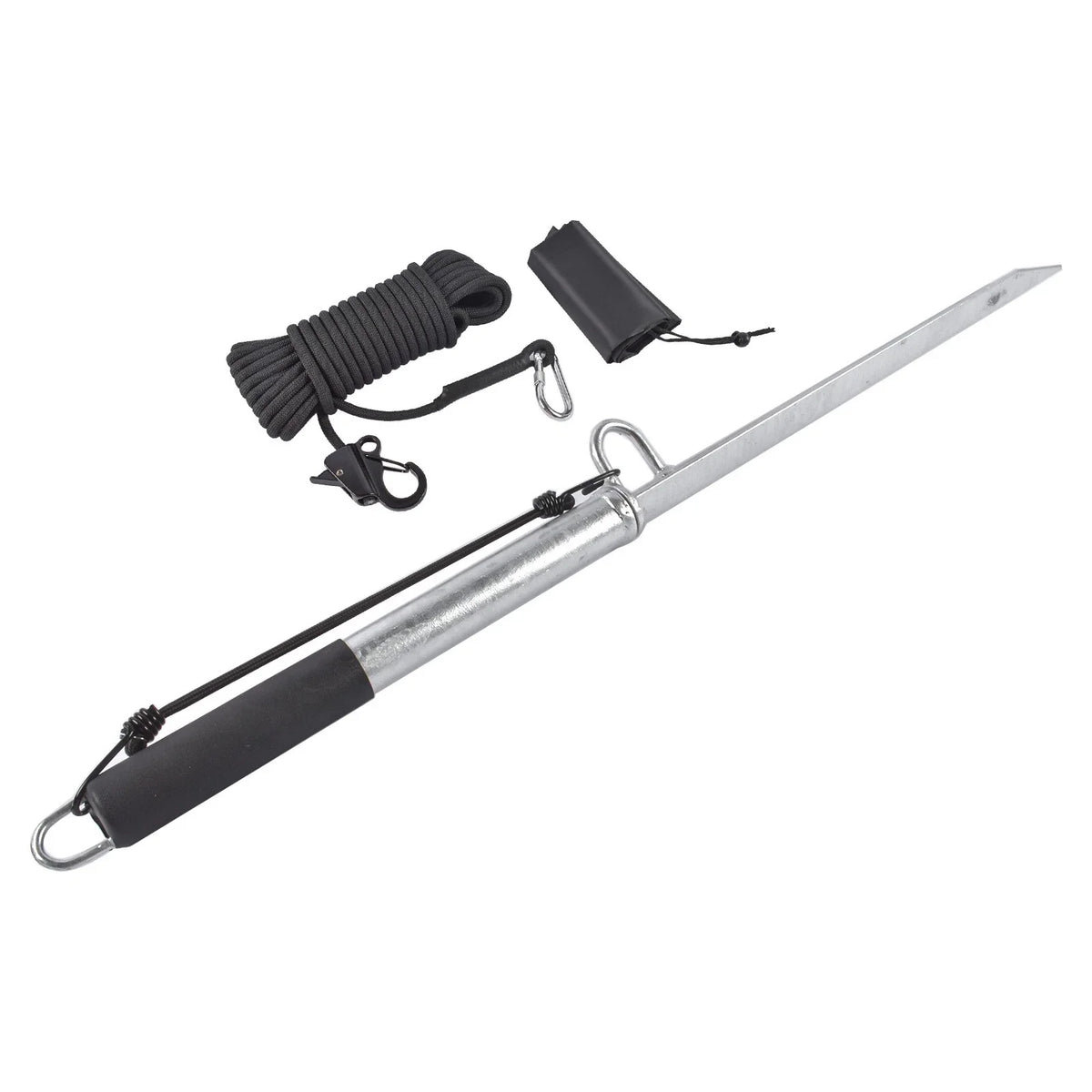39'' Boat Anchor Pole with 50Ft Line & Hook for Shallow Water
