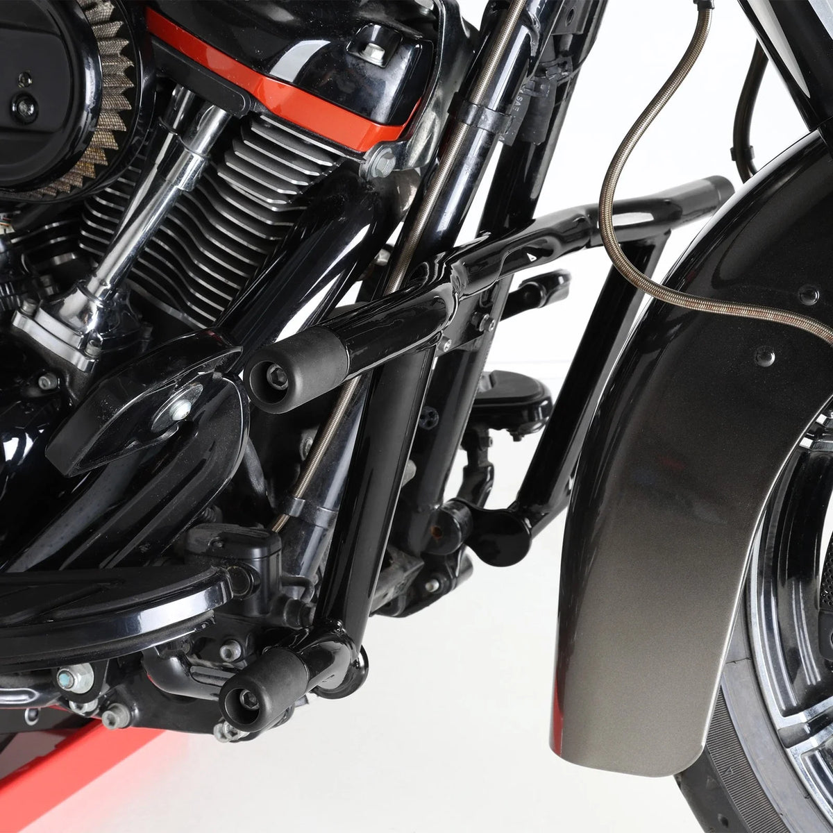 Black Engine Guard for Harley Electra Glide 2009–2023, Highway Crash Bar