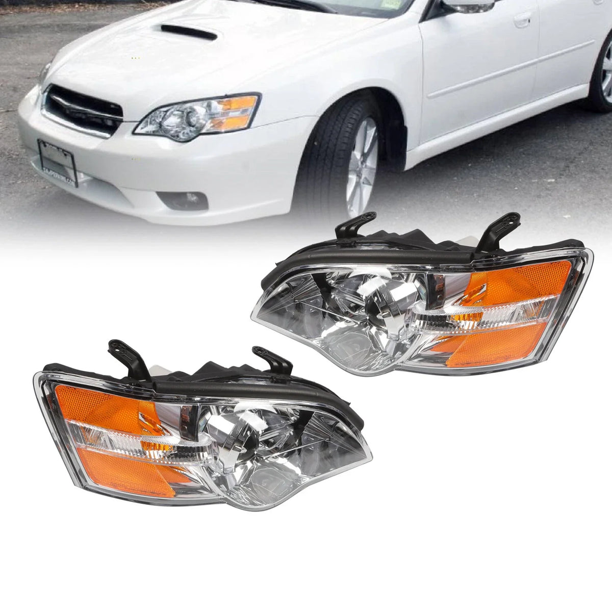 2X Halogen Headlight Set for Subaru Legacy Outback (2006–2007)