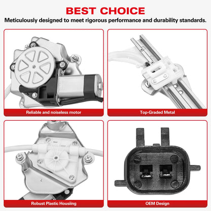 Power Window Regulator with Motor for Jeep Liberty (2002–2007) Rear Driver Side