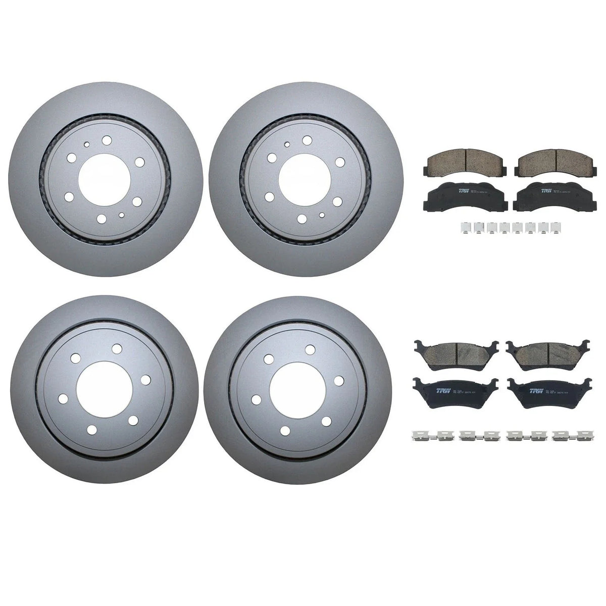 Disc Rotors & TRW Pro Ceramic Pads Brake Kit for 2012-2019 Ford F-150