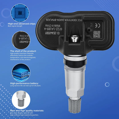 Tire Pressure Monitoring Sensor Set (4X) for Mazda Tribute 2009-2011
