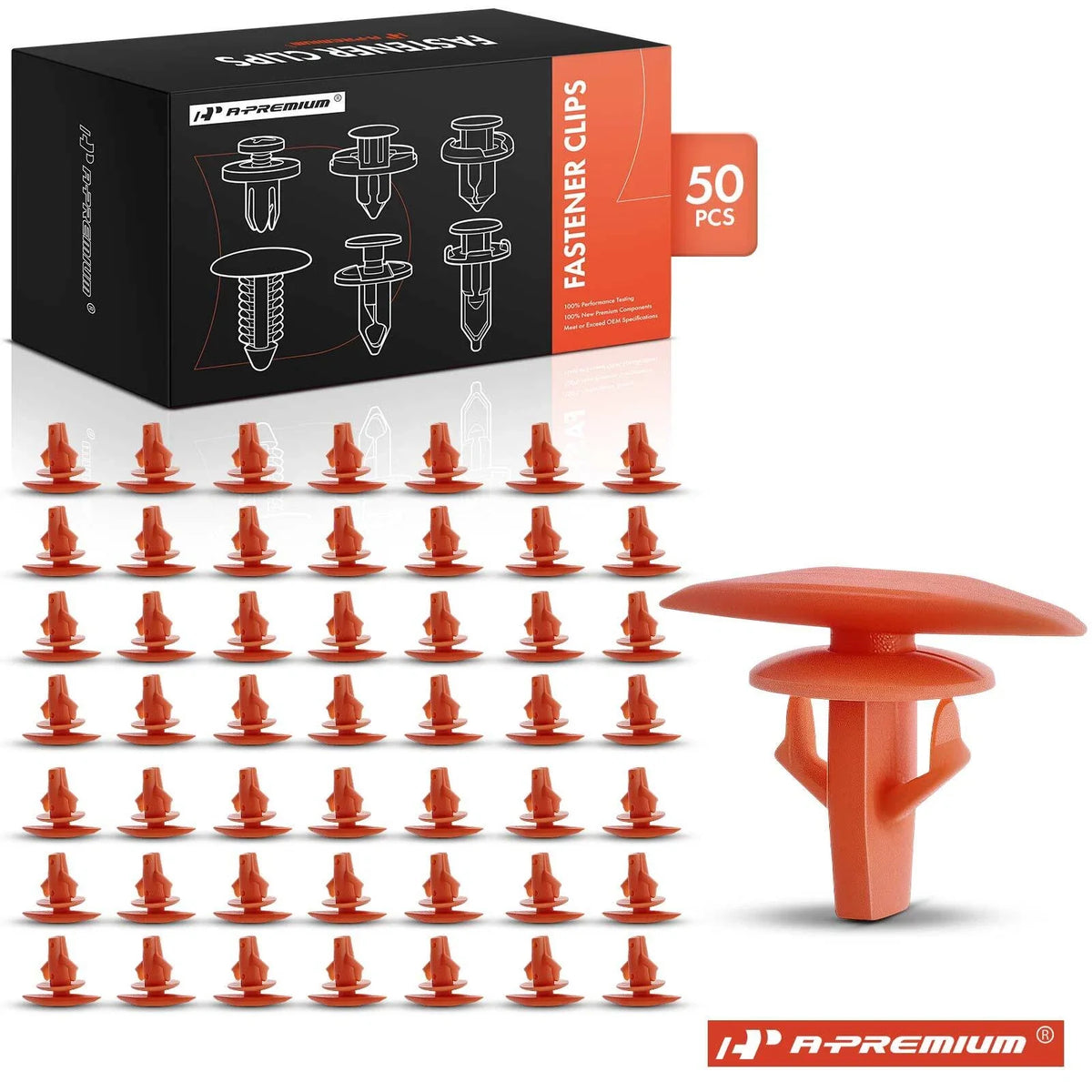 50Pcs 6mm Nylon Weatherstrip Retainer Clips for Honda