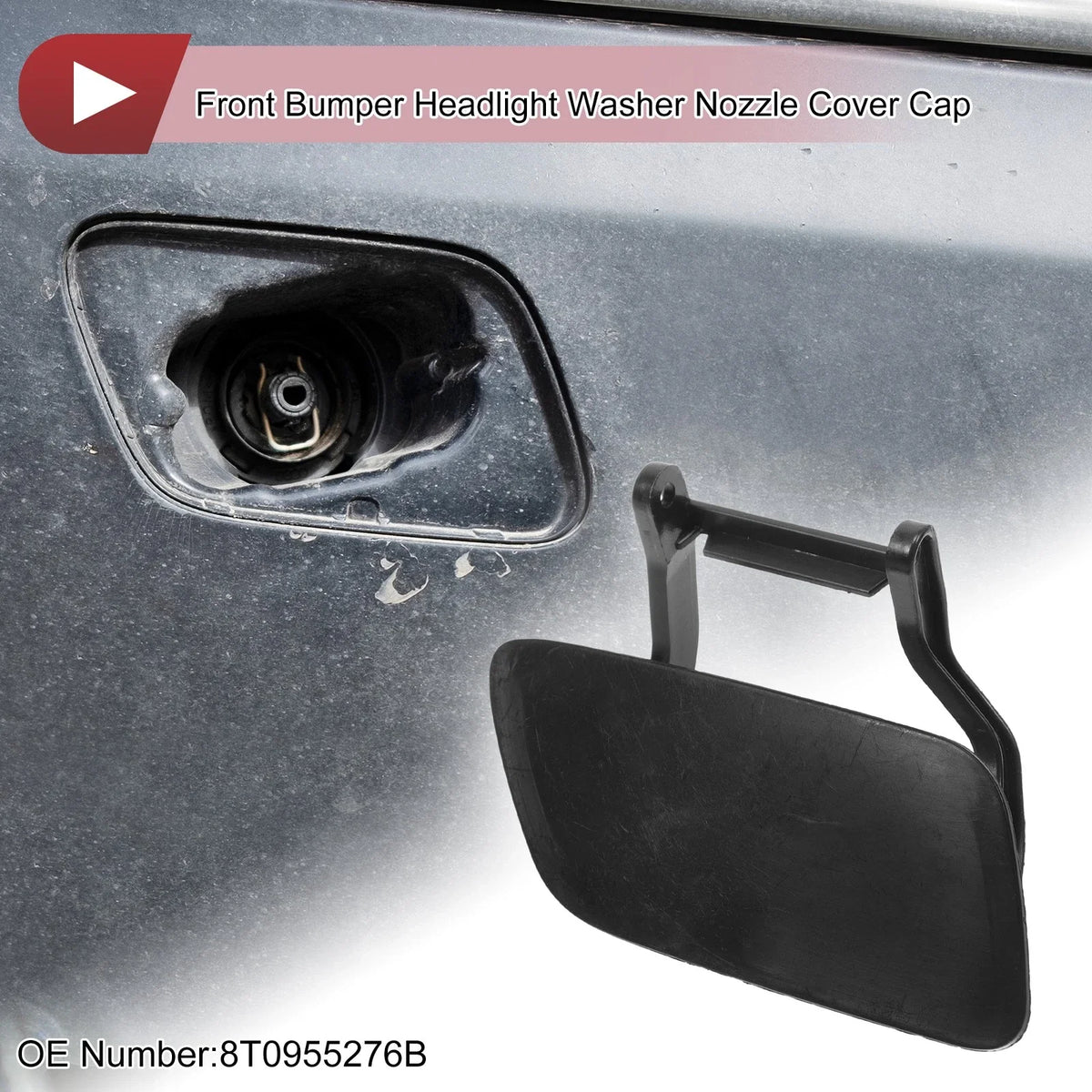 Front Right Washer Nozzle Cover Cap for Audi A5 (2012–2017) 1 Pcs Unpainted