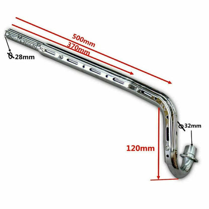 28mm Black Silver Exhaust Muffler Pipe for Atomik Pitpro 50cc 70cc 110cc