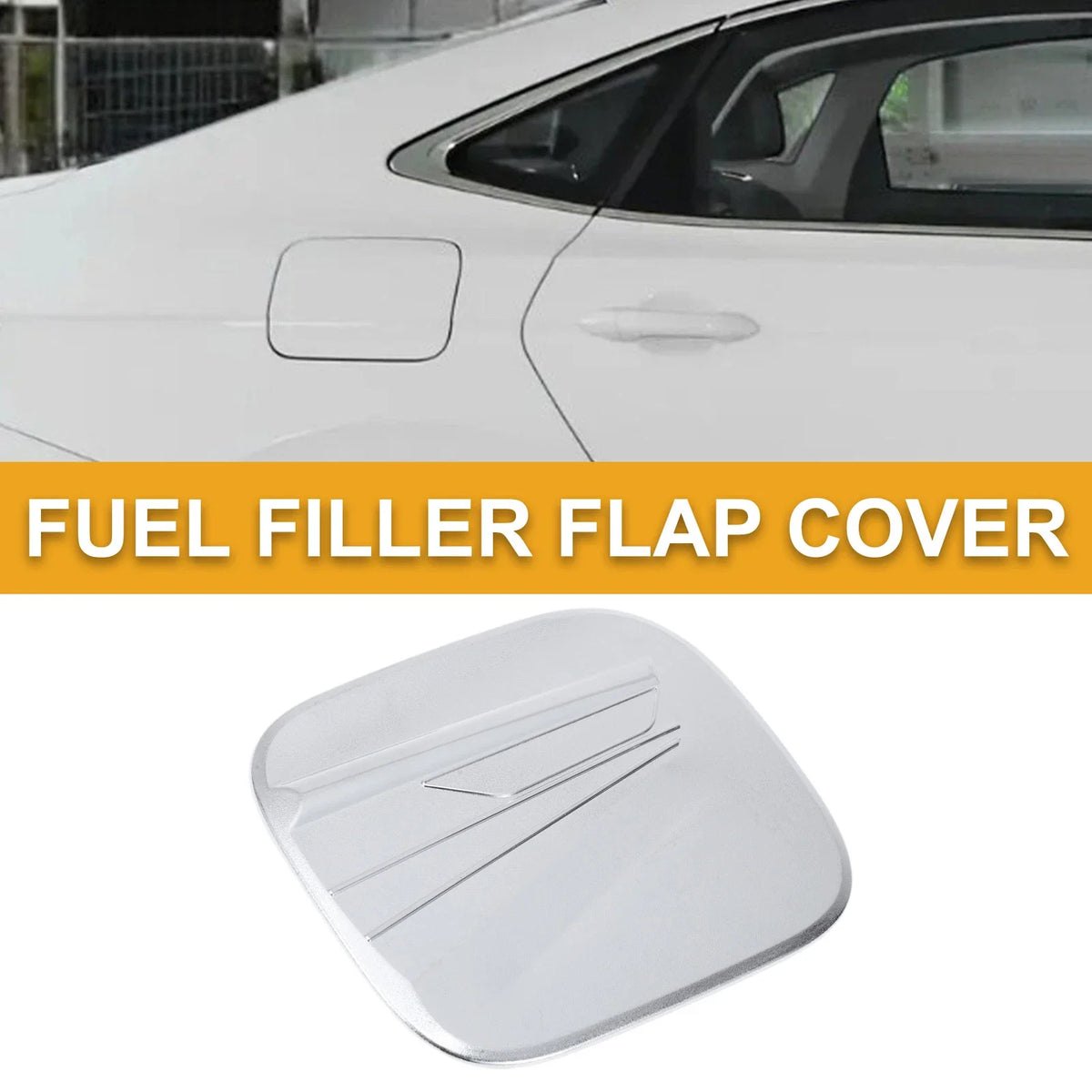 Fuel Tank Door Cap for Toyota Highlander (2022–2025) Chrome Silver Tone