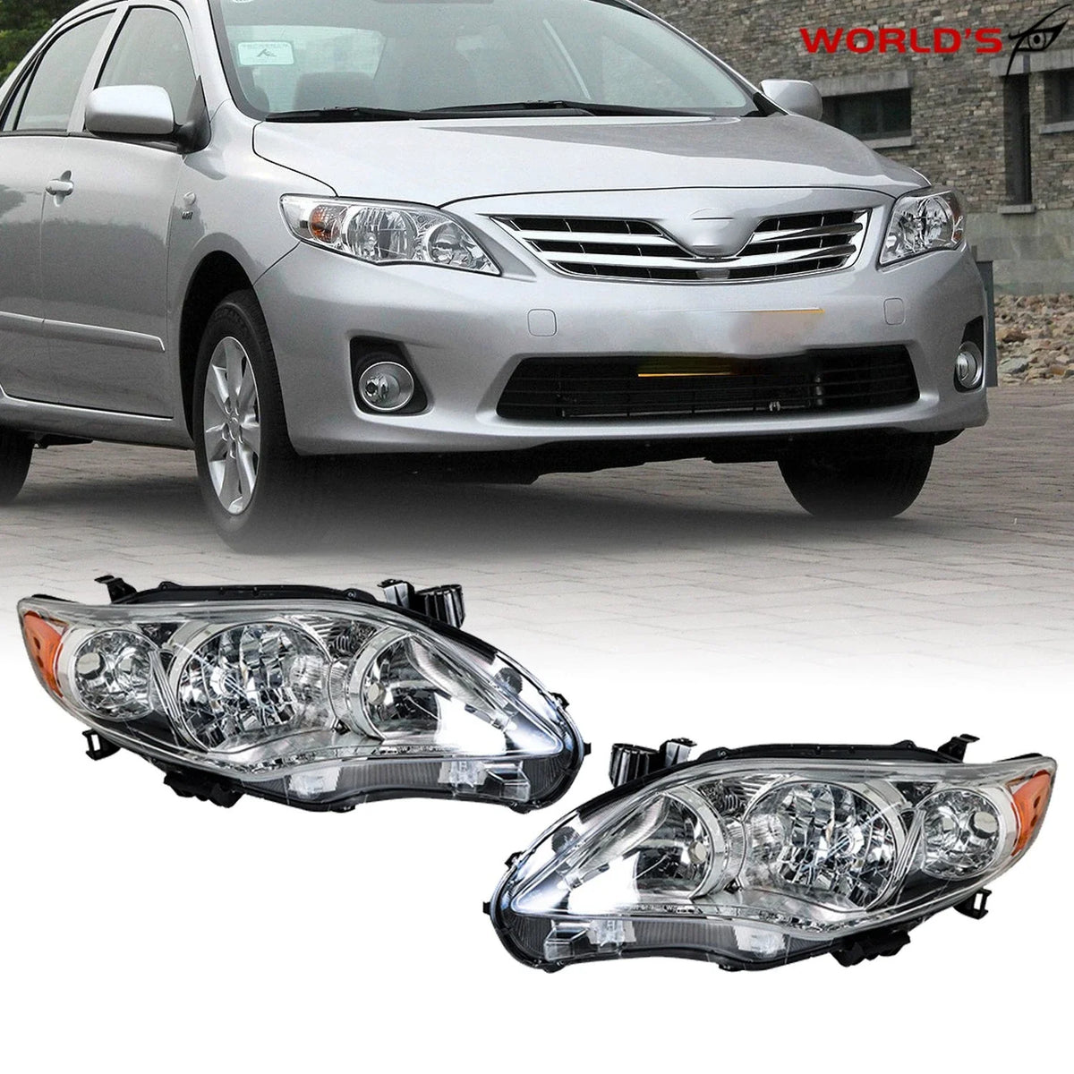 Headlights for Toyota Corolla S XRS (2011–2013) Halogen LH+RH Pair