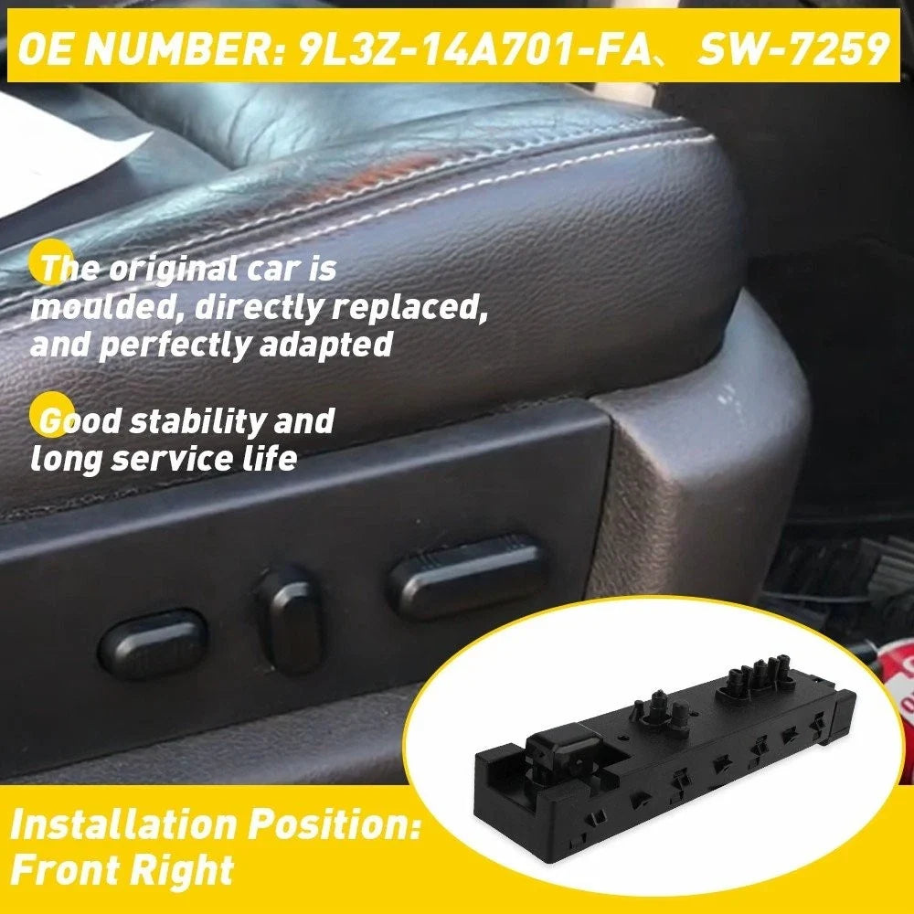 Power Seat Switch for Ford F-150 (2009–2017) - Way 10