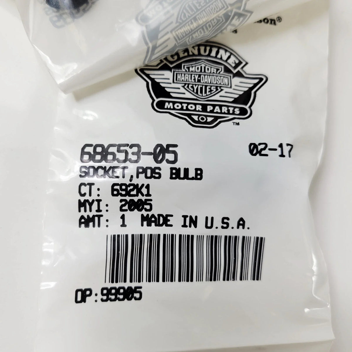 Socket POS Bulb for Harley-Davidson 2005 Model 68653-05