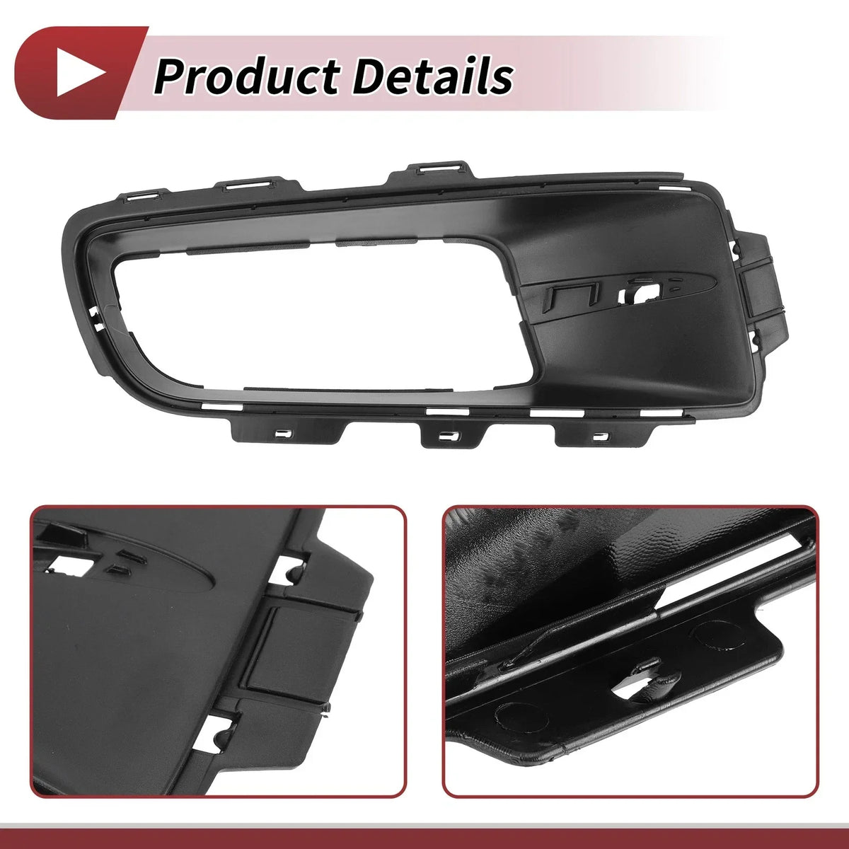 Black Front Right Fog Light Grill for BMW X5 2007 to 2010