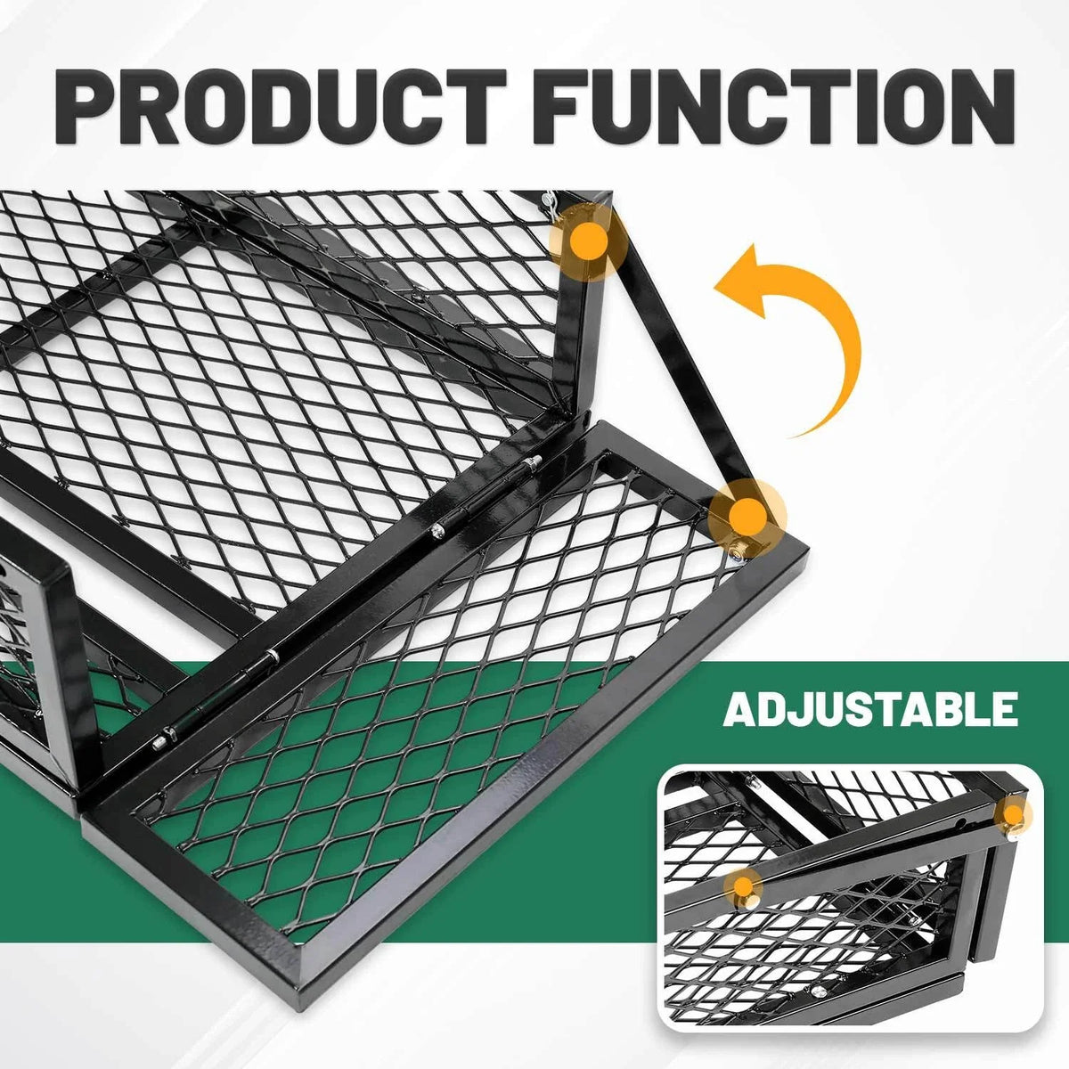 ATV Front Cargo Rack - Universal Steel in Black