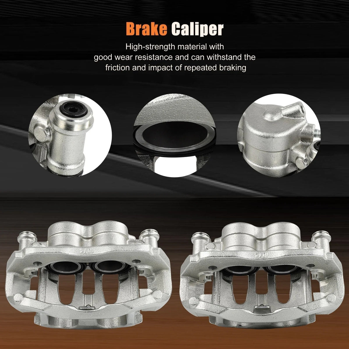 Front Pair of Brake Calipers w/ Bracket for Mercedes-Benz Sprinter 2007-2008