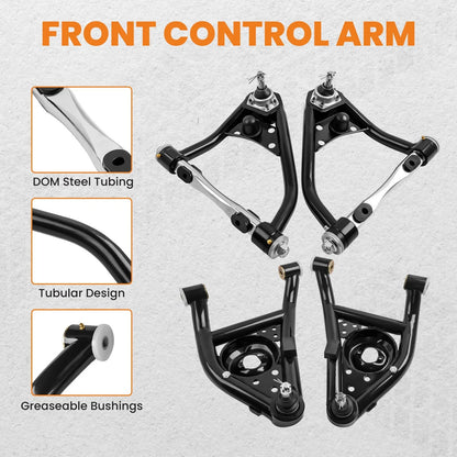 Upper & Lower Control Arms for 1973-1974 Buick Apollo, Oldsmobile Omega