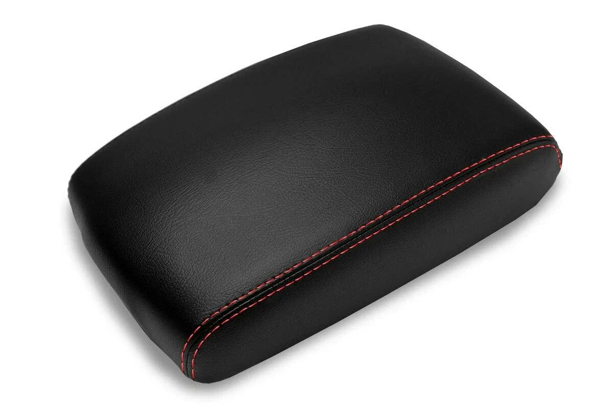 Console Lid Armrest Cover for Infiniti FX35 (2009–2012) - Black Red Stitch