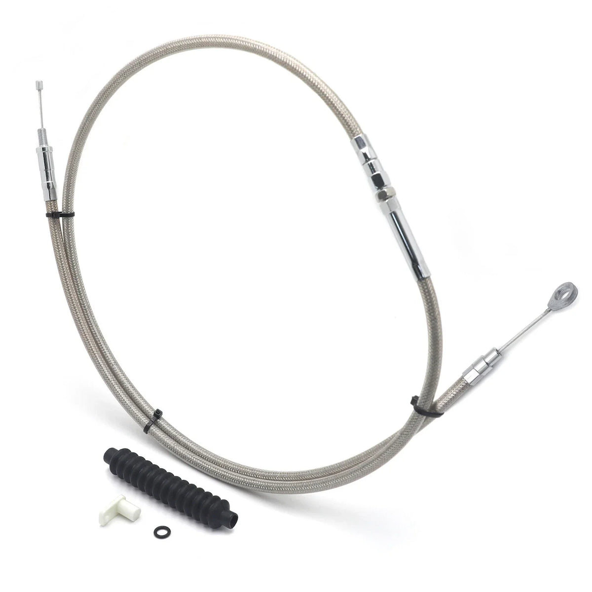 Clutch Cable +2" Stainless Braided for 2006 Dyna Street Bob Harley-Davidson