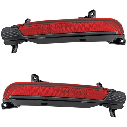 Bumper Face Bar Reflectors Set of 2 for