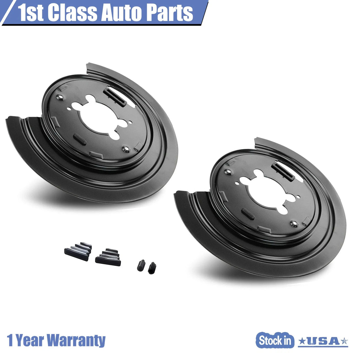 Pair of Rear Brake Dust Shields for Dodge Ram 1500 (2002–2007)