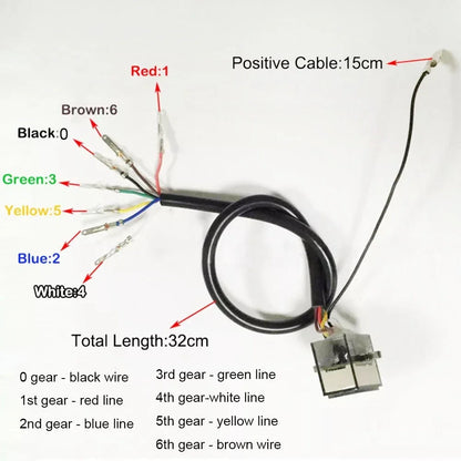 Motorcycle Blue LED Gear Indicator Light (0-6 Shift)