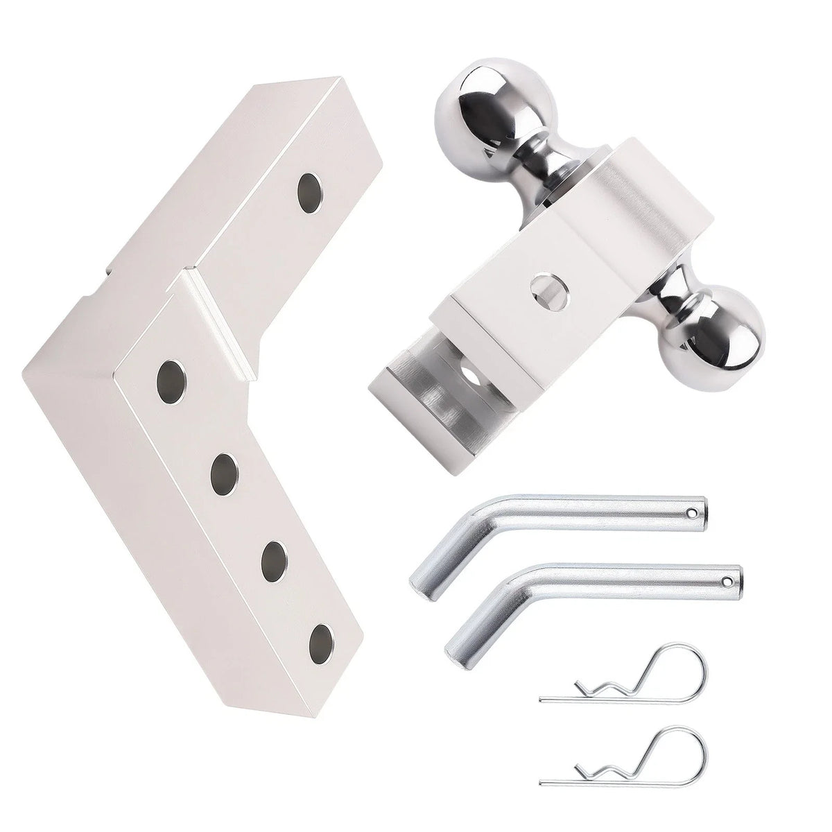 Adjustable Drop Trailer Connection with Dual Ball 2" & 2-5/16" Receiver 5000lb